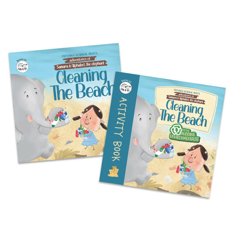 Cleaning the Beach Story + Activity Book: Adventures of Samara and Alphabet, the Elephant