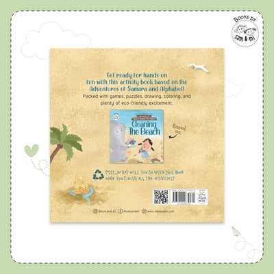 Cleaning the Beach Activity Book: Adventures of Samara and Alphabet, the elephant