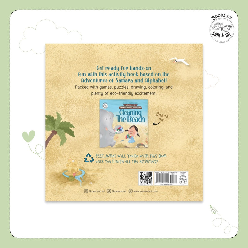 Cleaning the Beach Activity Book: Adventures of Samara and Alphabet, the elephant