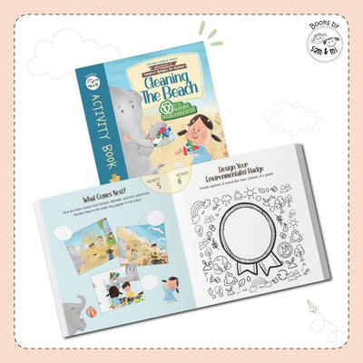 Cleaning the Beach Activity Book: Adventures of Samara and Alphabet, the elephant