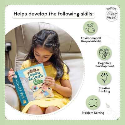 Cleaning the Beach Story + Activity Book: Adventures of Samara and Alphabet, the Elephant