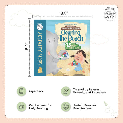Cleaning the Beach Story + Activity Book: Adventures of Samara and Alphabet, the Elephant